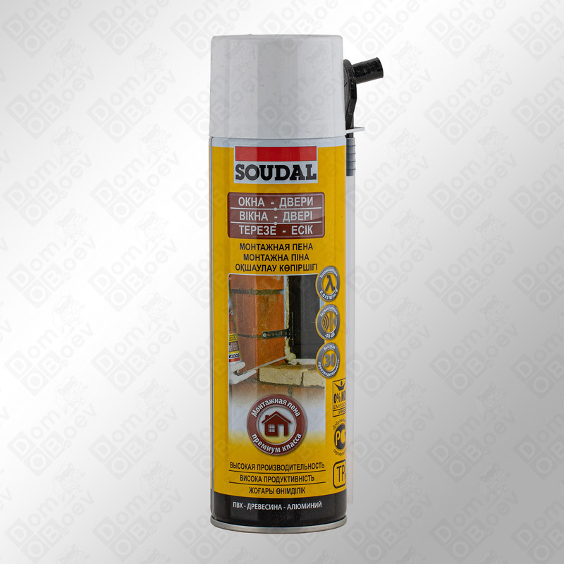 Soudal Пена желтая ручная 500мл PU Foam Yellow EE
