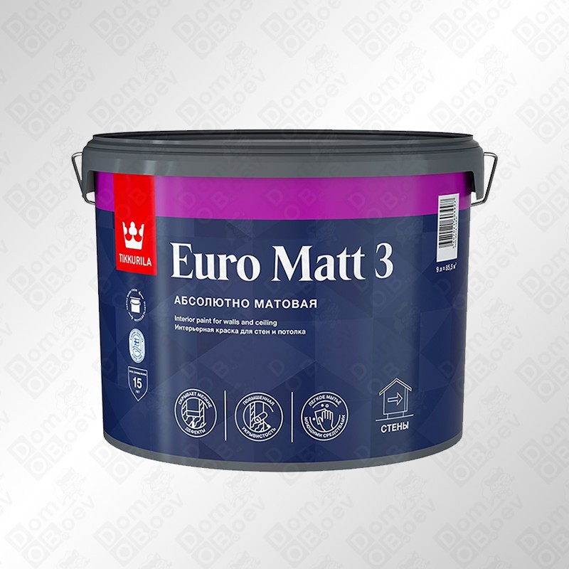 EURO Matt 3 C 9л краска Tikkurila
