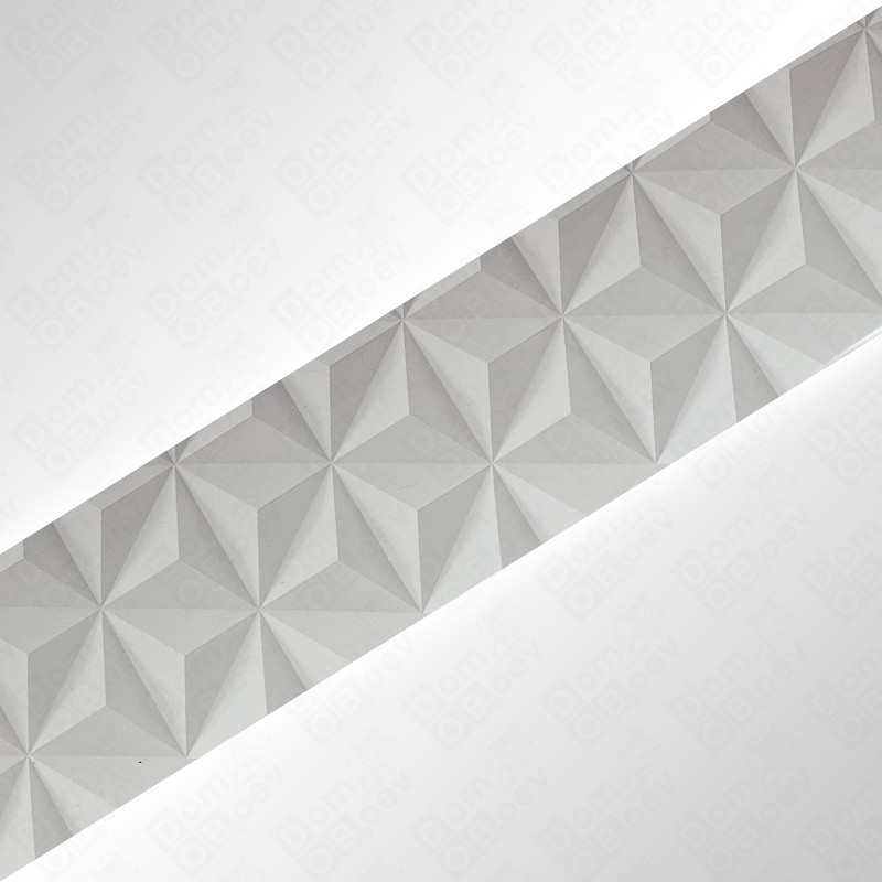 Планка ГЕОМЕТРИЯ 3D 85мм БЕЛЫЙ - 1м(25м)