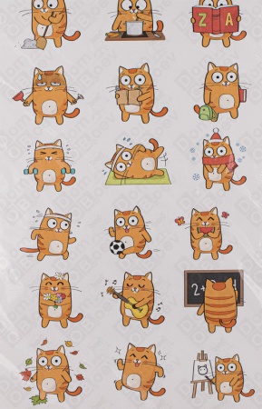 ST-0220 Кот. Стикер