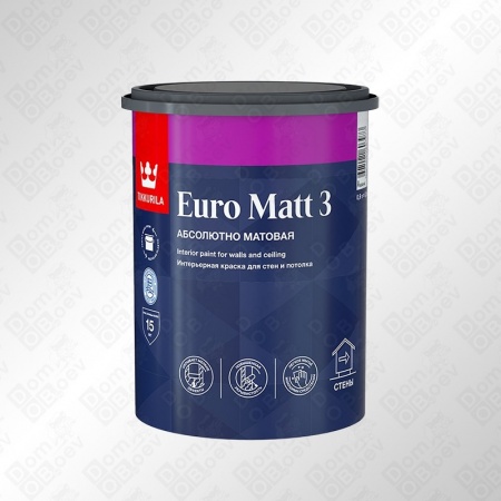 EURO Matt 3 A 0,9л краска Tikkurila