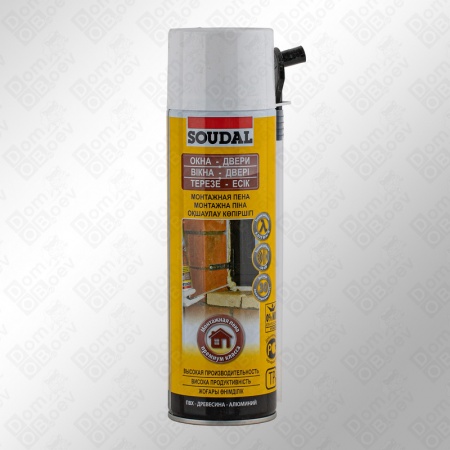 Soudal Пена желтая ручная 500мл PU Foam Yellow EE
