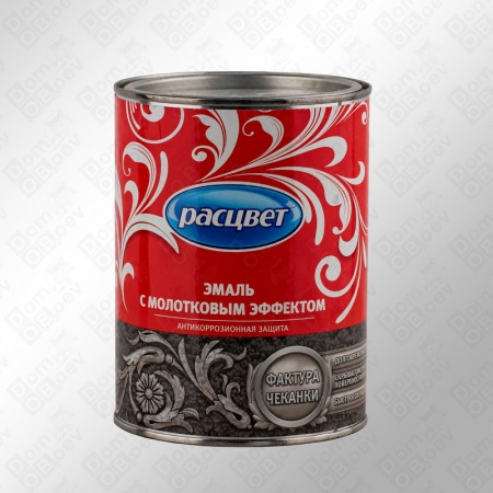 Эмаль расцвет молотковая черная, 0,8кг