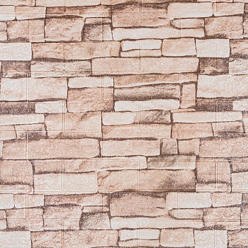 3D Панель камень бежевый на самоклеящейся основе , 70*77см
